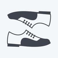 Icon-Paar Schuhe. geeignet für Männer Accessoires Symbol. Glyphen-Stil. einfaches Design editierbar. Design-Vorlagenvektor. einfache symbolabbildung vektor