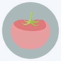 Symbol Tomate. geeignet für obst- und gemüsesymbol. flacher Stil. einfaches Design editierbar. Design-Vorlagenvektor. einfache symbolabbildung vektor