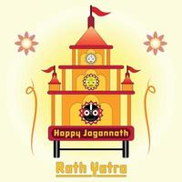 vektordesign av ratha yatra av lord jagannath vektor