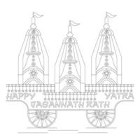 vektordesign von ratha yatra von lord jagannath vektor