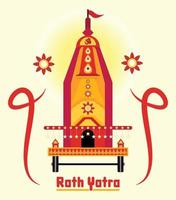 vektordesign av ratha yatra av lord jagannath vektor