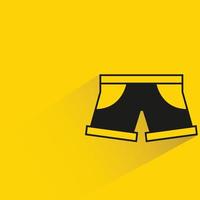 Shorts-Symbol auf gelbem Hintergrund vektor
