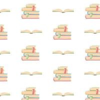 Muster mit Bücherstapeln im Cartoon-Stil. Muster mit Büchern. Vektor-Illustration. vektor