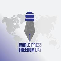 Welttag der Pressefreiheit Vektor-Emblem-Design vektor