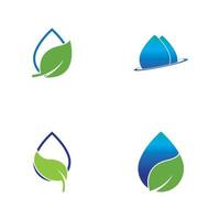 Wassertropfen Logo Vorlage Vektor-Illustration Design vektor