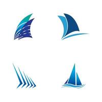 segling logotyp vektor ikon koncept illustration formgivningsmall