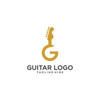 printguitar logo design vektor stock illustration. gitarrbutikens logotyp