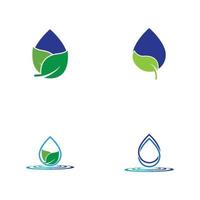 Wassertropfen Logo Vorlage Vektor-Illustration Design vektor