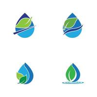 Wassertropfen Logo Vorlage Vektor-Illustration Design vektor