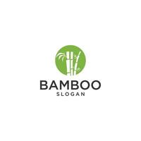 vektor logotyp, etikett eller emblem med akvarell handritad grön bambu växt. koncept för spa och skönhetssalong, asiatisk massage, kosmetikapaket, möbelmaterial.