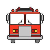 Symbol für die Farbe des Feuerwehrautos. Feuerwehrauto. isolierte Vektorillustration vektor