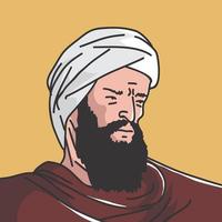 vektorillustration des weltmuslimischen philosophen averroes ibn rushd vektor