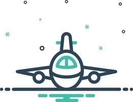 mix ikon för flygplan vektor