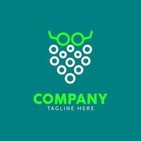 logotyp druvgrön för affärsföretag vektor