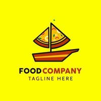 logo pizza und schiff für geschäftsunternehmen