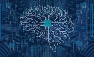 Technologie für die Arbeit mit einem intelligenten Gehirn vektor