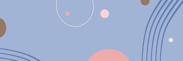 abstrakt vektor banner med ovala former och linjer i pastellfärger