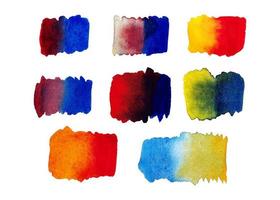 Handgemachter bunter Aquarell-Vektor-Fleck-Set Premium-Vektor vektor