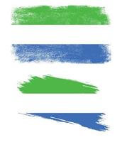 sierra leone flagga med grunge textur vektor