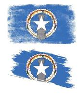 Flagge der nördlichen Marianen mit Grunge-Textur vektor