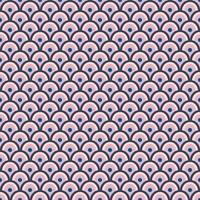 einfacher geometrischer nahtloser musterhintergrund im japanischen stil mit rosa und marineblauer farbe. vektor