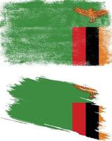 Sambia-Flagge im Grunge-Stil vektor