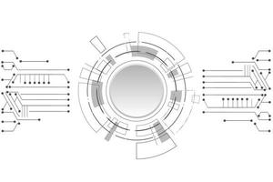 abstrakte vorlage der futuristischen technologie, innovative virtuelle benutzerschnittstellen, hud, pfeilgeschwindigkeitshintergrundvektor vektor