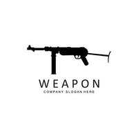 automatiska vapen logotyp vektor ikon. stridsvapen. pistoler, gevär. militär och vapen illustration