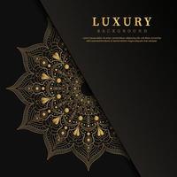dekorativer goldener Luxusmandalahintergrund vektor