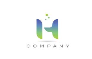 h grünes Alphabet-Buchstaben-Logo-Symbol. kreative Designvorlage für Unternehmen und Unternehmen vektor