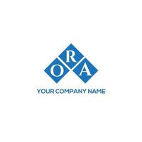 Ora-Brief-Logo-Design auf weißem Hintergrund. ora kreatives Initialen-Buchstaben-Logo-Konzept. oder Briefgestaltung. vektor