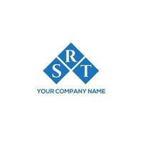 srt bokstav design.srt bokstav logo design på vit bakgrund. srt kreativa initialer brev logotyp koncept. srt bokstavsdesign. vektor