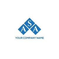 ASA-Brief-Logo-Design auf weißem Hintergrund. asa kreatives Initialen-Buchstaben-Logo-Konzept. als Briefgestaltung. vektor