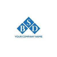 bsd-Brief-Logo-Design auf weißem Hintergrund. bsd kreative Initialen schreiben Logo-Konzept. bsd Briefgestaltung. vektor