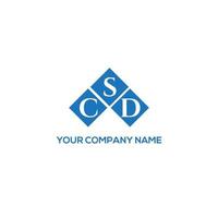 csd-Brief-Logo-Design auf weißem Hintergrund. csd kreatives Initialen-Buchstaben-Logo-Konzept. csd Briefgestaltung. vektor