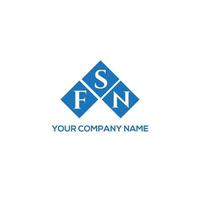 fsn-Brief-Logo-Design auf weißem Hintergrund. fsn kreative Initialen schreiben Logo-Konzept. fsn Briefgestaltung. vektor