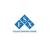 fsx-Brief-Logo-Design auf weißem Hintergrund. fsx kreative Initialen schreiben Logo-Konzept. fsx Briefdesign. vektor