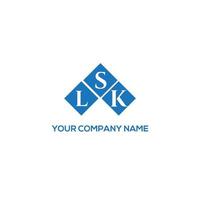 lsk-Buchstaben-Logo-Design auf weißem Hintergrund. lsk kreative Initialen schreiben Logo-Konzept. lsk Briefgestaltung. vektor