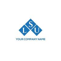 lsu-Brief-Logo-Design auf weißem Hintergrund. lsu kreatives Initialen-Buchstaben-Logo-Konzept. lsu Briefgestaltung. vektor