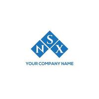 nsx-Brief-Logo-Design auf weißem Hintergrund. nsx kreatives Initialen-Buchstaben-Logo-Konzept. nsx-Briefdesign. vektor