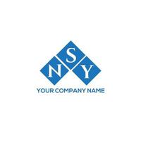 nsy-Buchstaben-Logo-Design auf weißem Hintergrund. nsy kreative Initialen schreiben Logo-Konzept. nsy Briefgestaltung. vektor