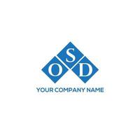 osd brev logotyp design på vit bakgrund. osd kreativa initialer brev logotyp koncept. osd brev design. vektor