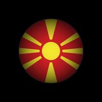 Land Nordmazedonien. Flagge Nordmazedoniens. Vektor-Illustration. vektor