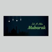 eid al adha mubarak social-media-cover-design vektor