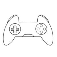 konsol spelkontroller kontur illustration. lämplig för spel eller strömmande artikel vektor