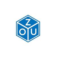 zou brev logotyp design på vit bakgrund. zou kreativa initialer brev logotyp koncept. zou bokstavsdesign. vektor