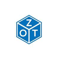 zot-Buchstaben-Logo-Design auf weißem Hintergrund. zot kreative Initialen schreiben Logo-Konzept. zot-Buchstaben-Design. vektor