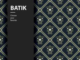 etnisk batik vektor indonesiska mönster mode sömlös vintage textil abstrakt platt kultur konst