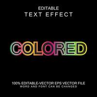 färgad texteffekt, färgglad textdesign, mycket lätt att använda vektor