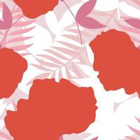 Nahtloses Muster mit Frühlingsblumen und Blättern. hand gezeichneter hintergrund. Blumenmuster für Tapeten oder Stoffe. Botanische Fliese. vektor
